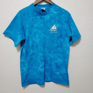 Vintage San Diego T shirt short sleeve blue tie dye single stitch
